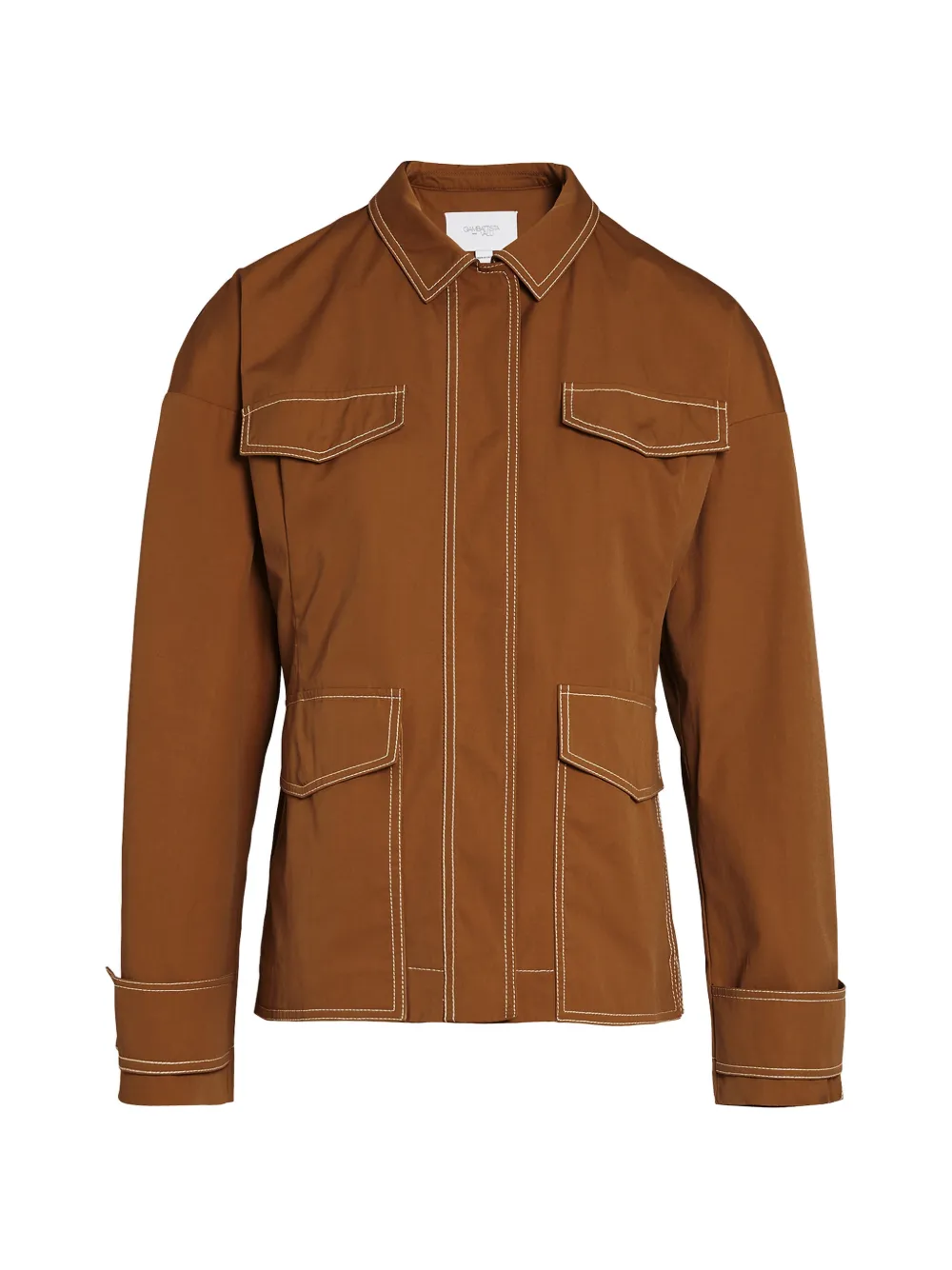 Giambattista Valli pocket stitching shirt jacket - Marrone