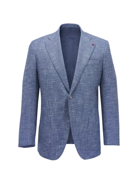 Isaia textured patch-pocket blazer
