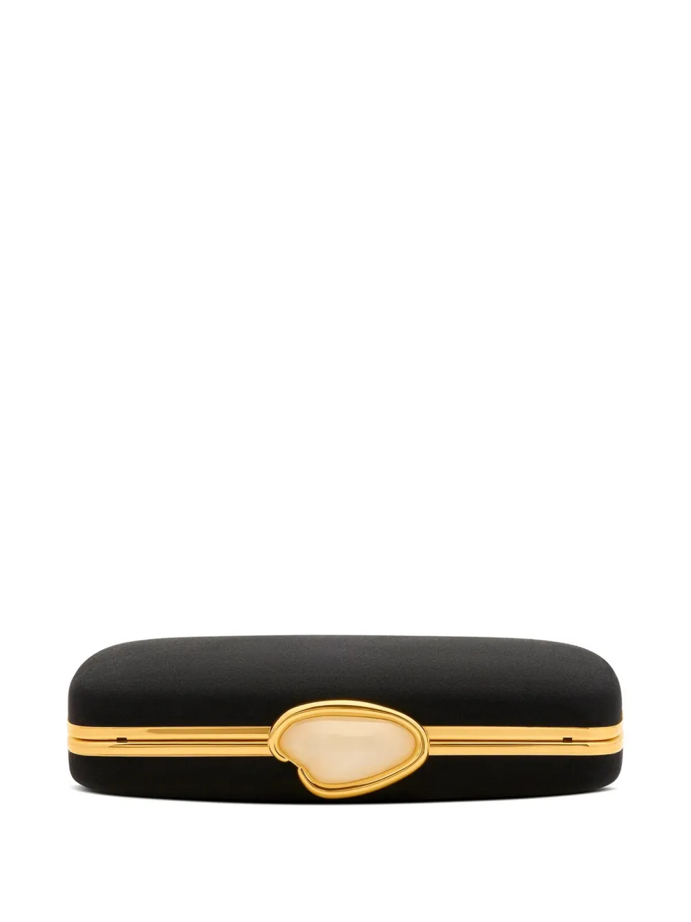 Oscar de la Renta Stone-clasp Clutch Bag in Black, view 2
