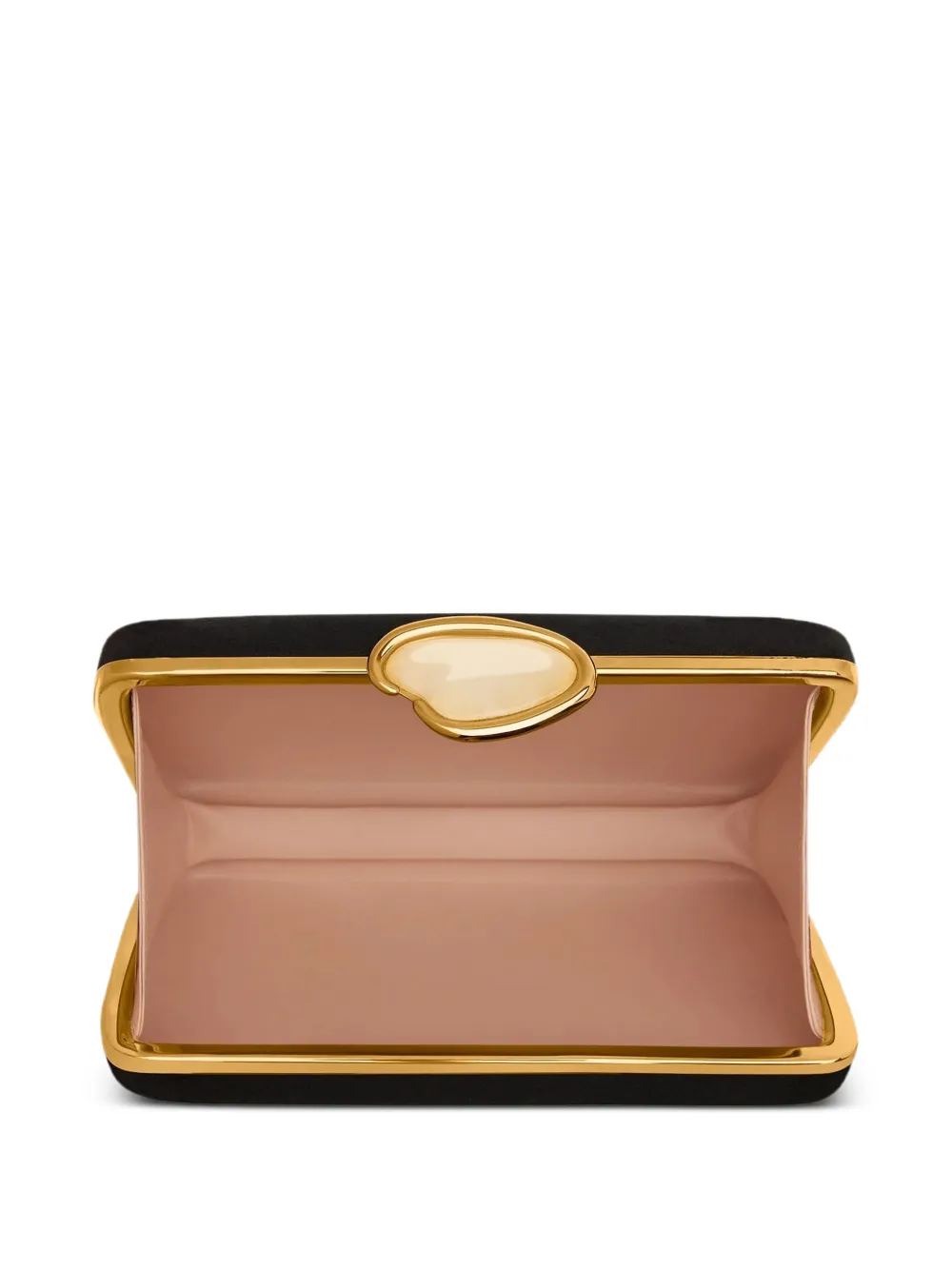 Oscar de la Renta Stone-clasp Clutch Bag in Black, view 3