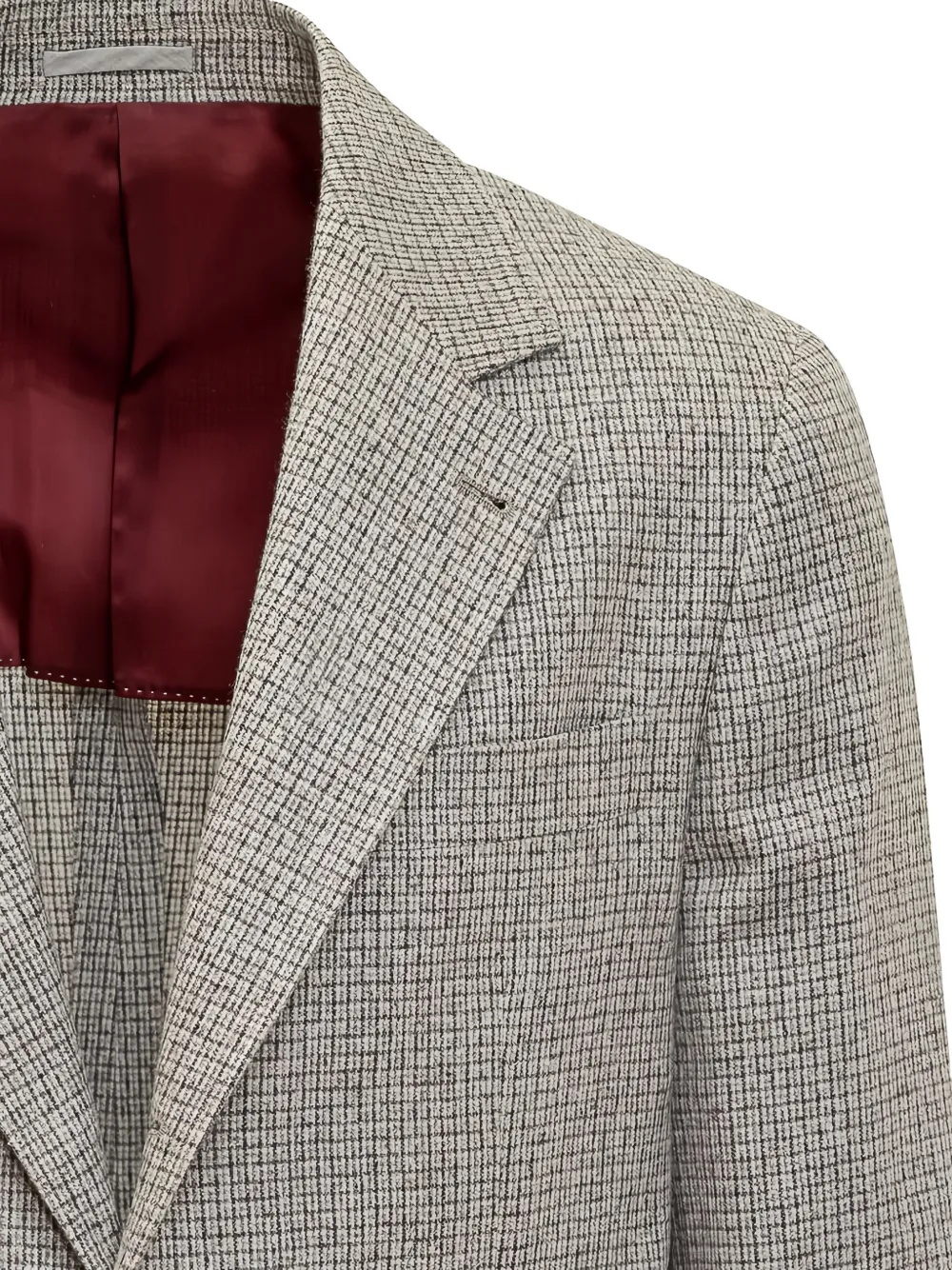 Brunello Cucinelli Geruit pak met twee knopen Bruin