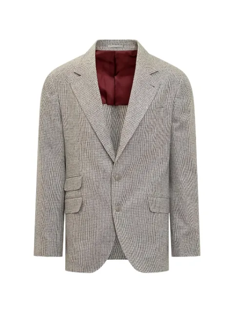Brunello Cucinelli checked two-button suit