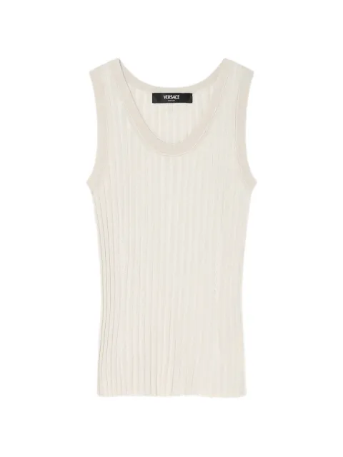 Versace ribbed sleeveless tank top