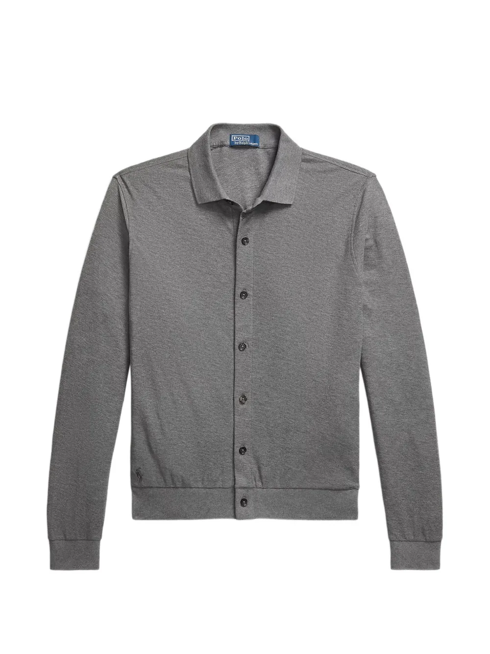 Polo Ralph Lauren honeycomb texture collared pullover - Grigio