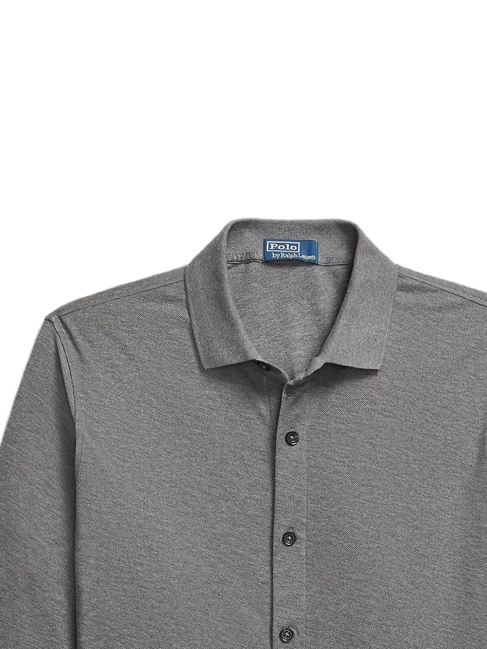  Polo Ralph Lauren Honeycomb Texture Collared Pullover - Grey 