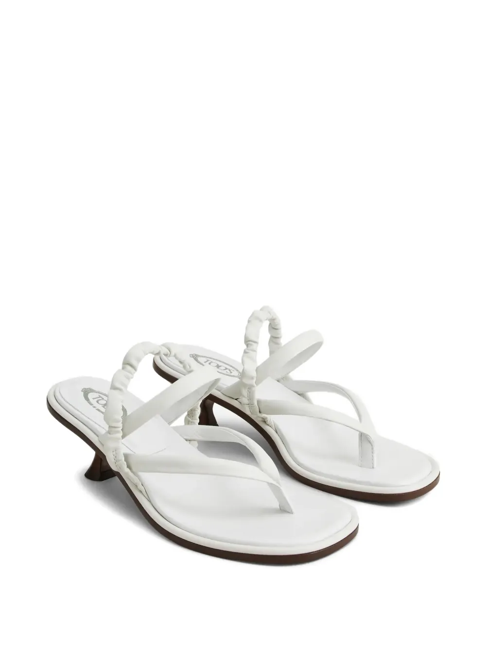 Tod's Sandalen met ruches en bandje Wit
