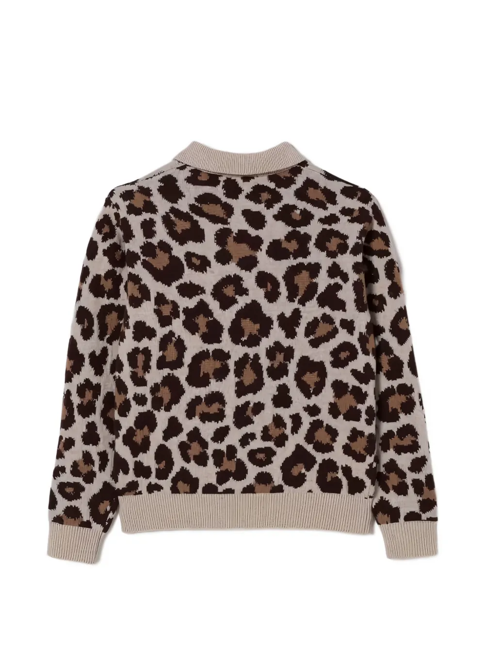  Mc2 Saint Barth Kids Leopard Print Polo Top - Neutrals 