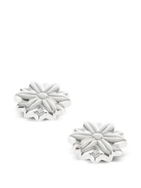 Christofle silver flower place card holders