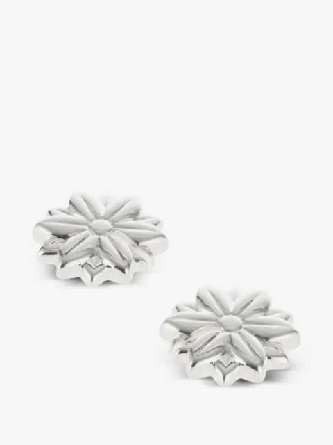 Christofle silver flower place card holders