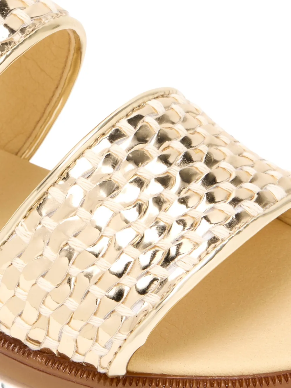 ANDANINES woven flat sandals Goud