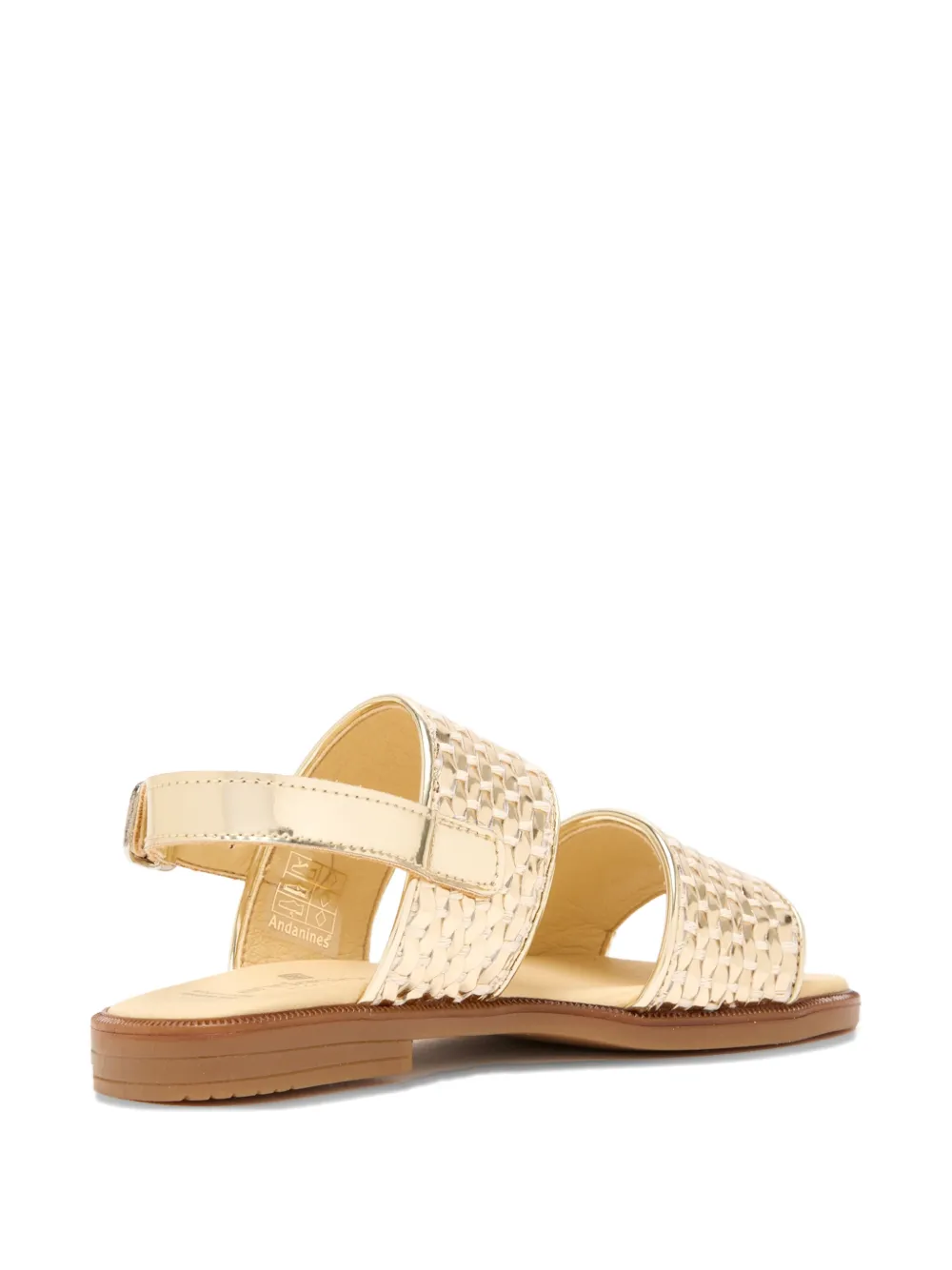 ANDANINES woven flat sandals Goud
