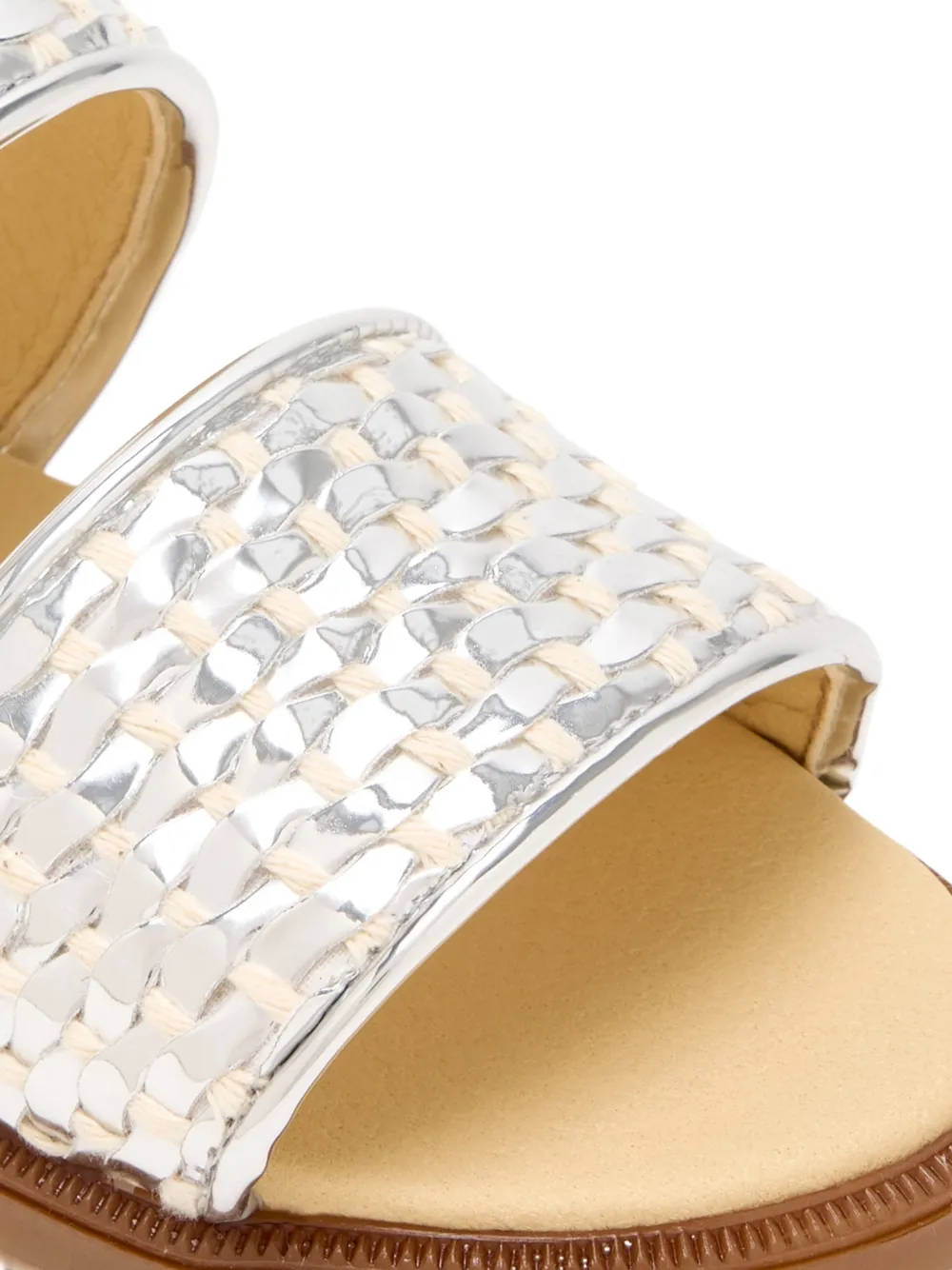 ANDANINES Leren sandalen Zilver