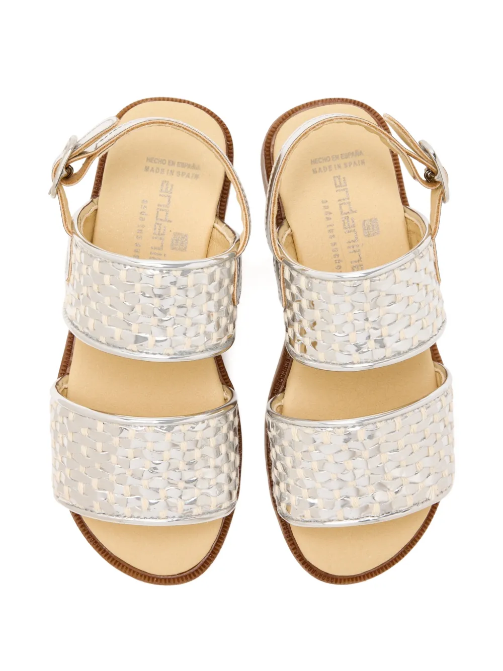 ANDANINES Leren sandalen Zilver