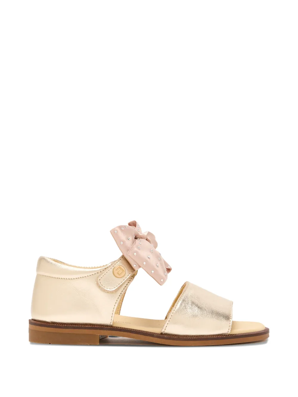 ANDANINES bow-detail metallic sandals - Oro