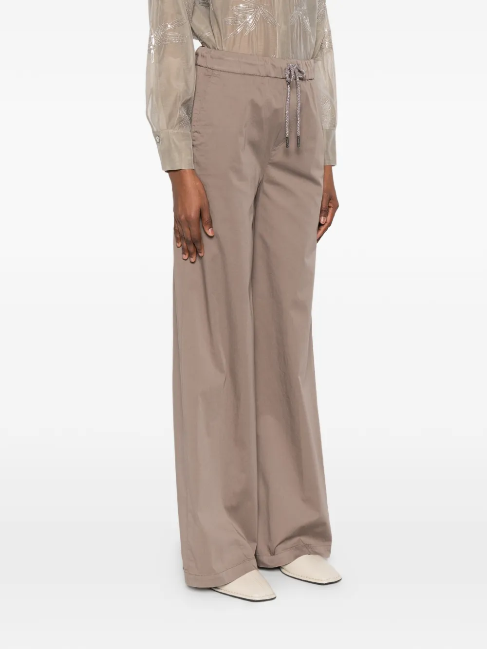 Panicale Drawstring Trousers - Brown 