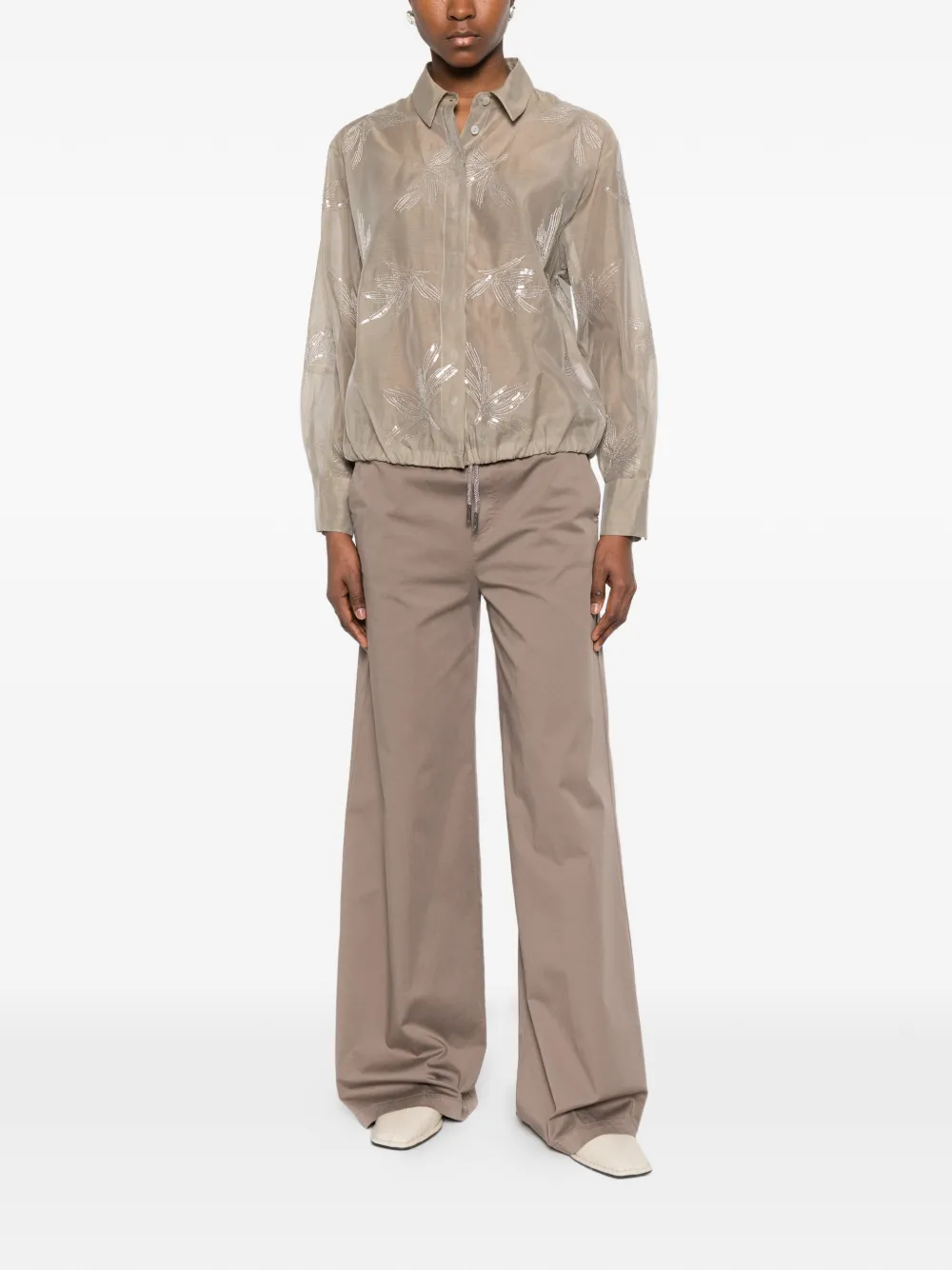  Panicale Drawstring Trousers - Brown 