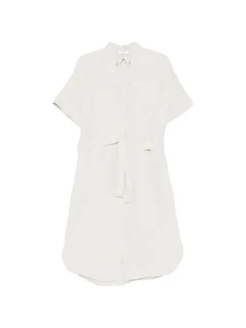 PANICALE belted shirt midi dress