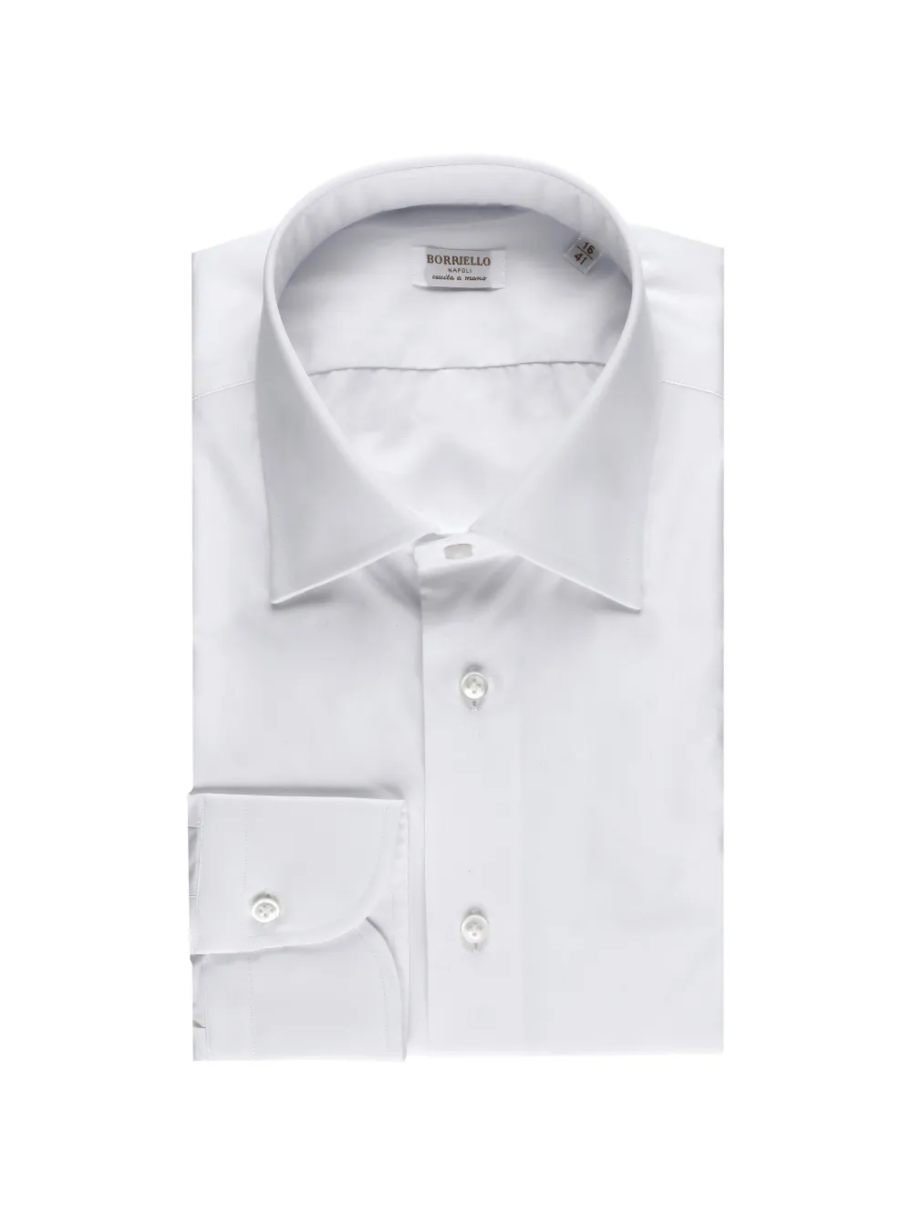 BORRIELLO NAPOLI Spaccanapoli buttoned long-sleeve shirt - Bianco