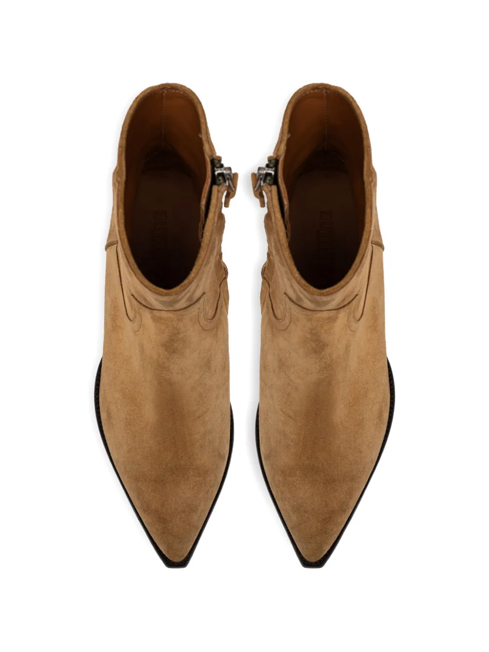 Buttero Flee pointed-toe zip boots Beige