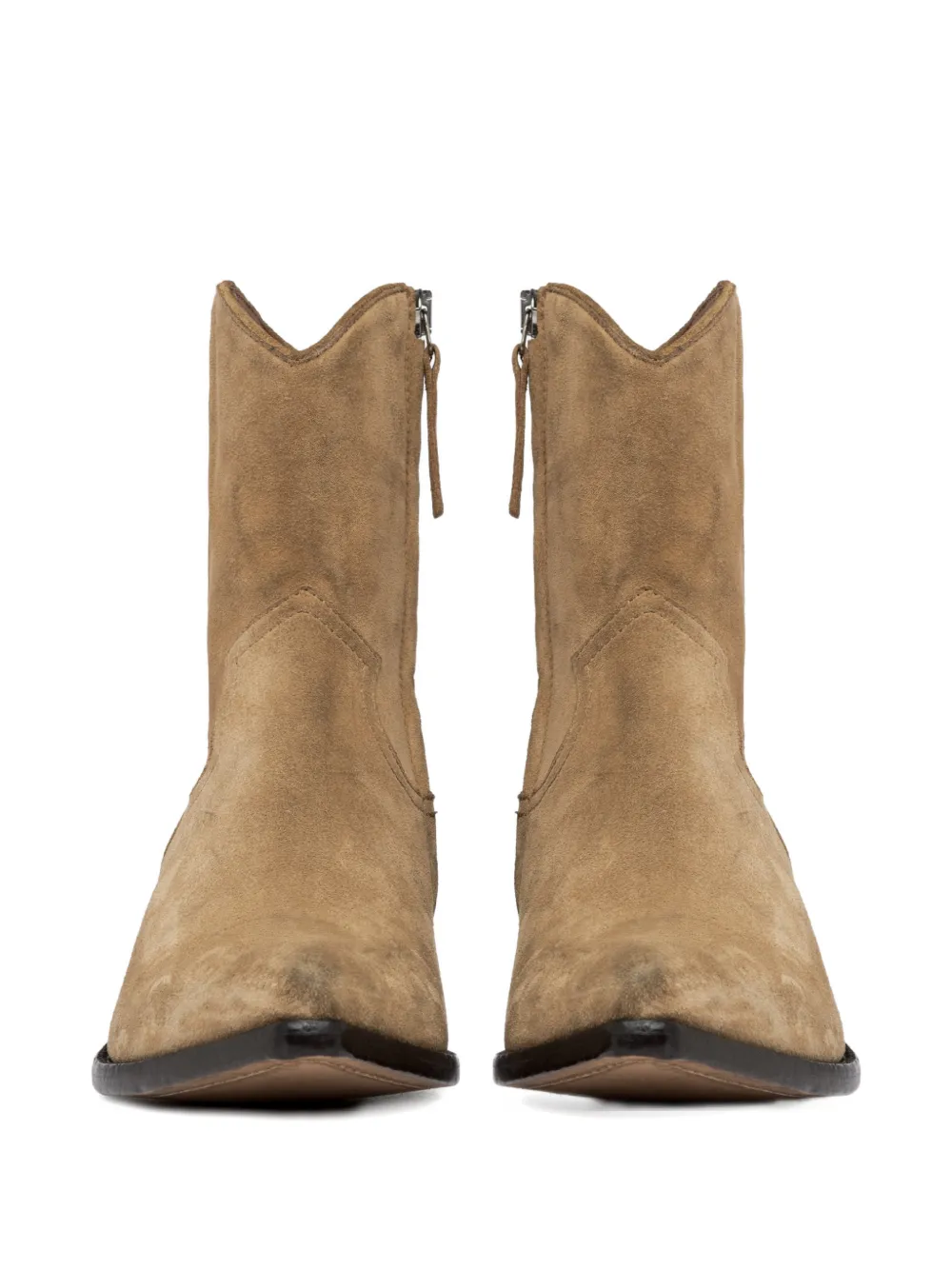 Buttero Flee pointed-toe zip boots Beige