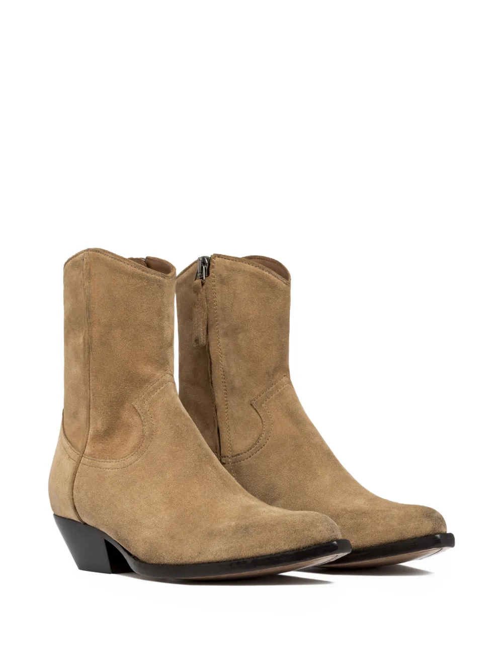  Buttero Flee Pointed-toe Zip Boots - Neutrals 