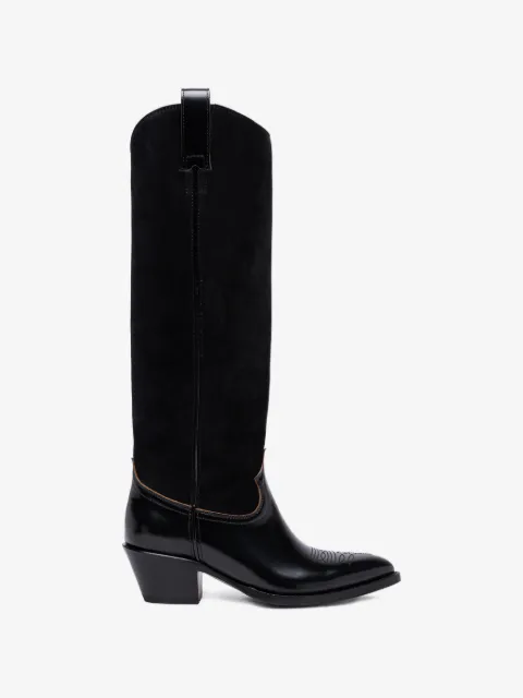 Buttero bottines d'inspiration western Annie à empiècement en daim