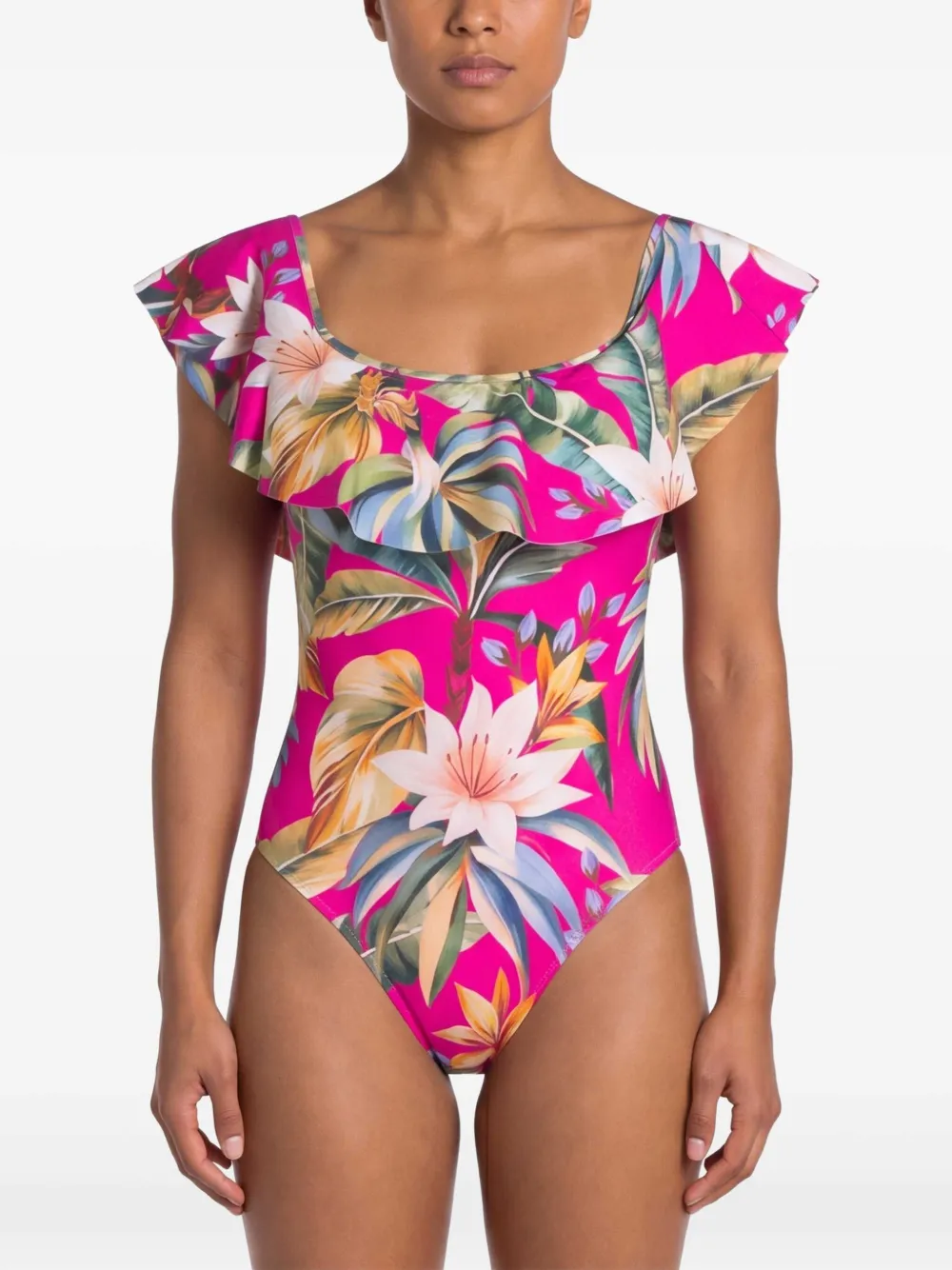 FARM Rio Badpak met tropische print Roze