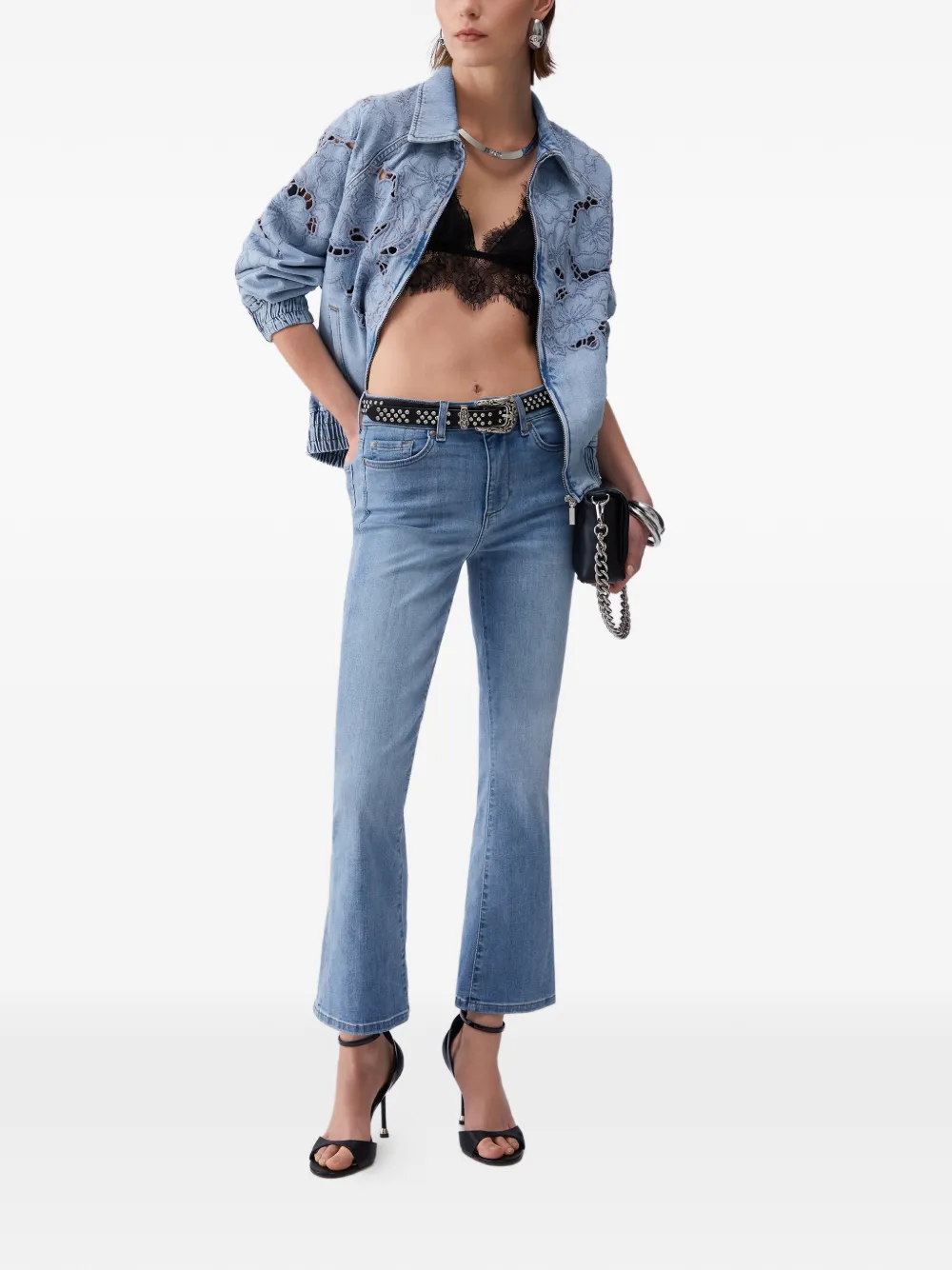  Liu Jo High-rise Cropped Jeans - Blue 