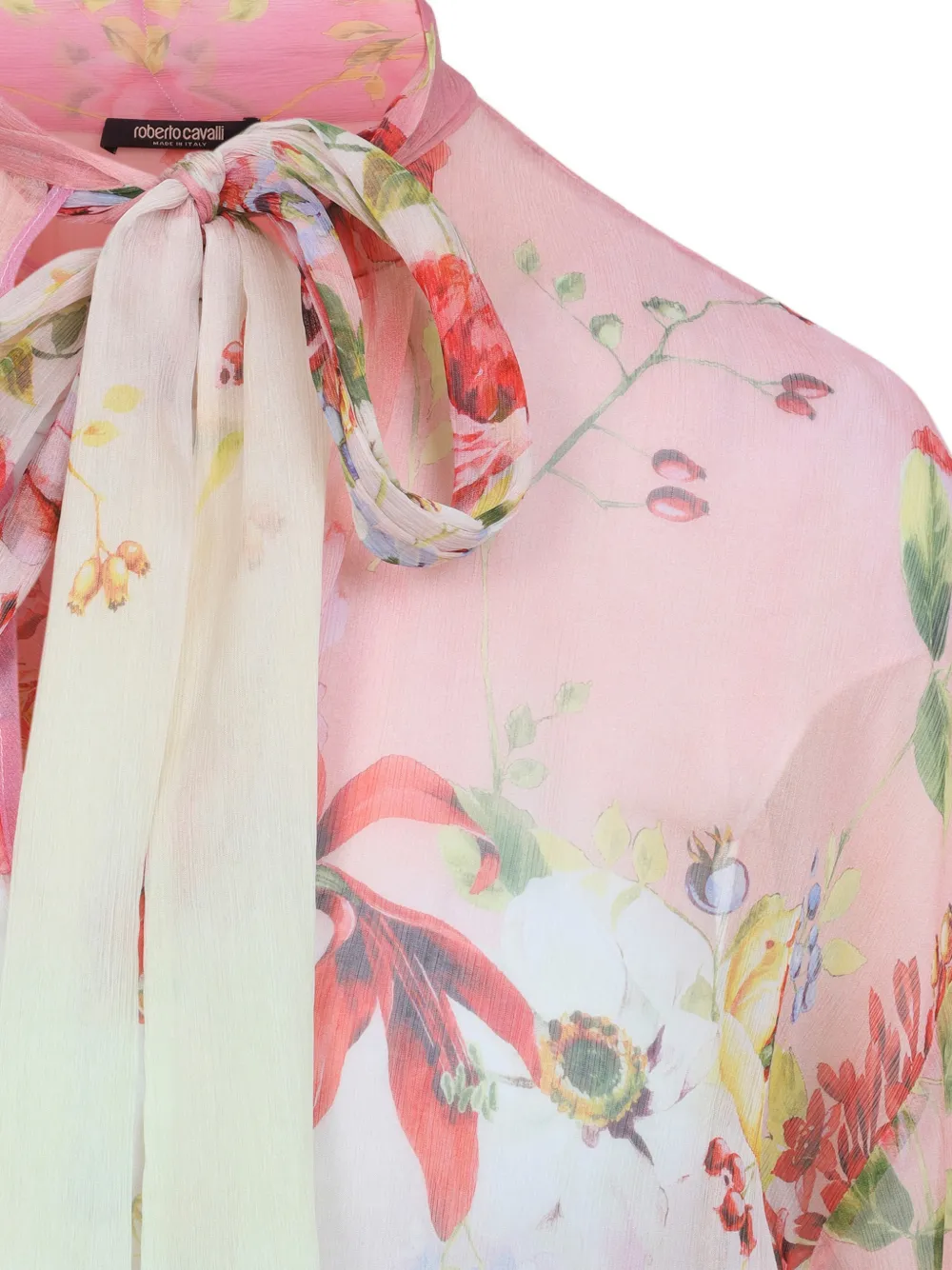 Roberto Cavalli Blouse met bloemenprint Roze