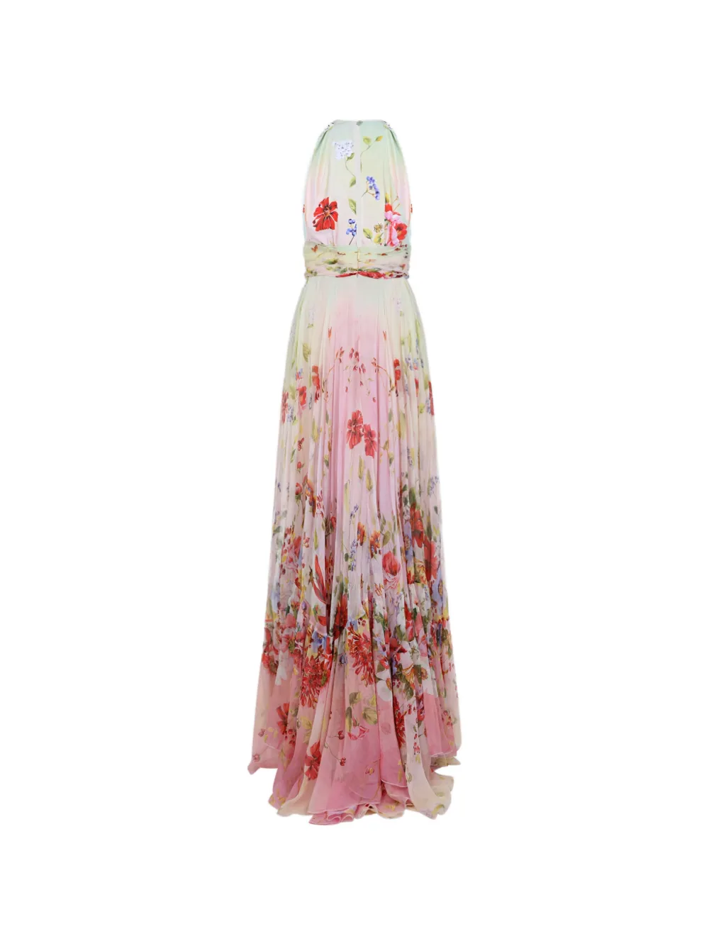 Roberto Cavalli Halterjurk met bloemenprint Roze
