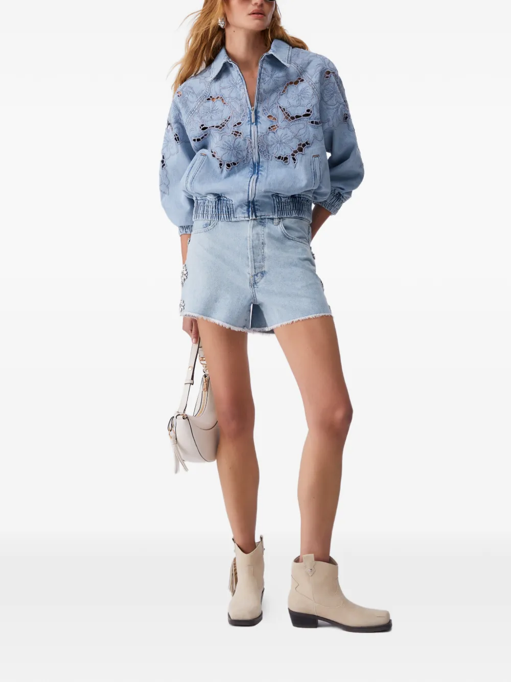 Embellished Fringed Shorts