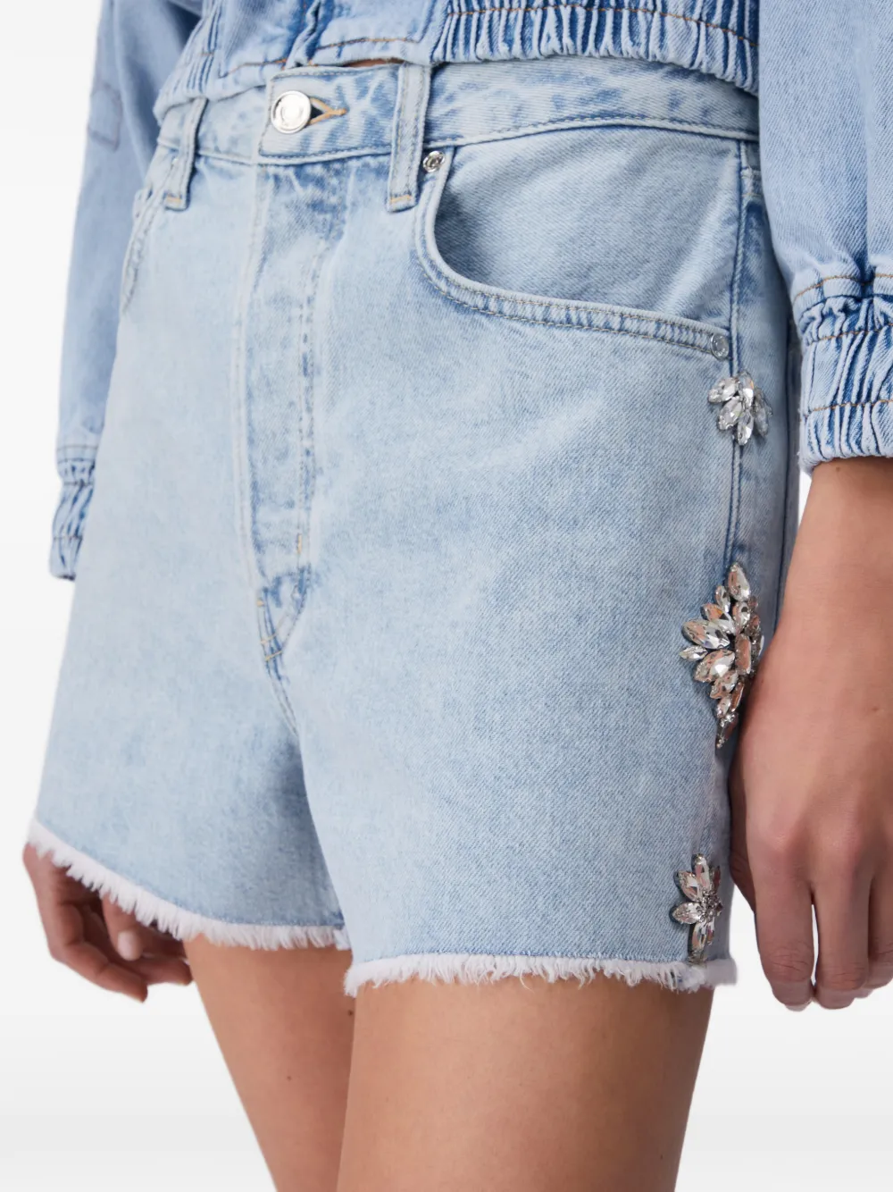 Embellished Fringed Shorts