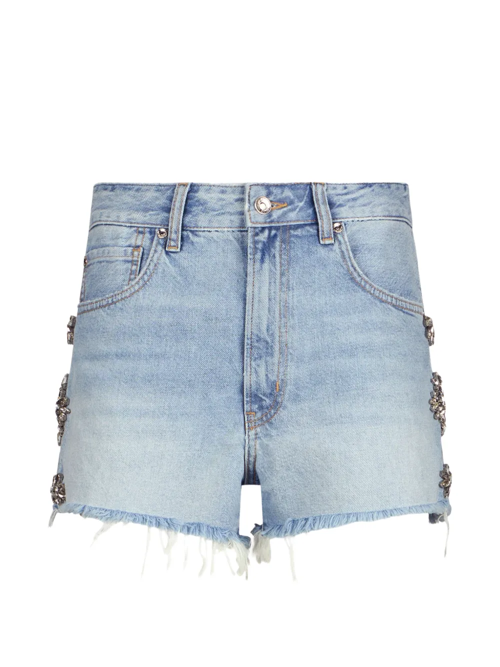 LIU JO embellished fringed shorts - Blau