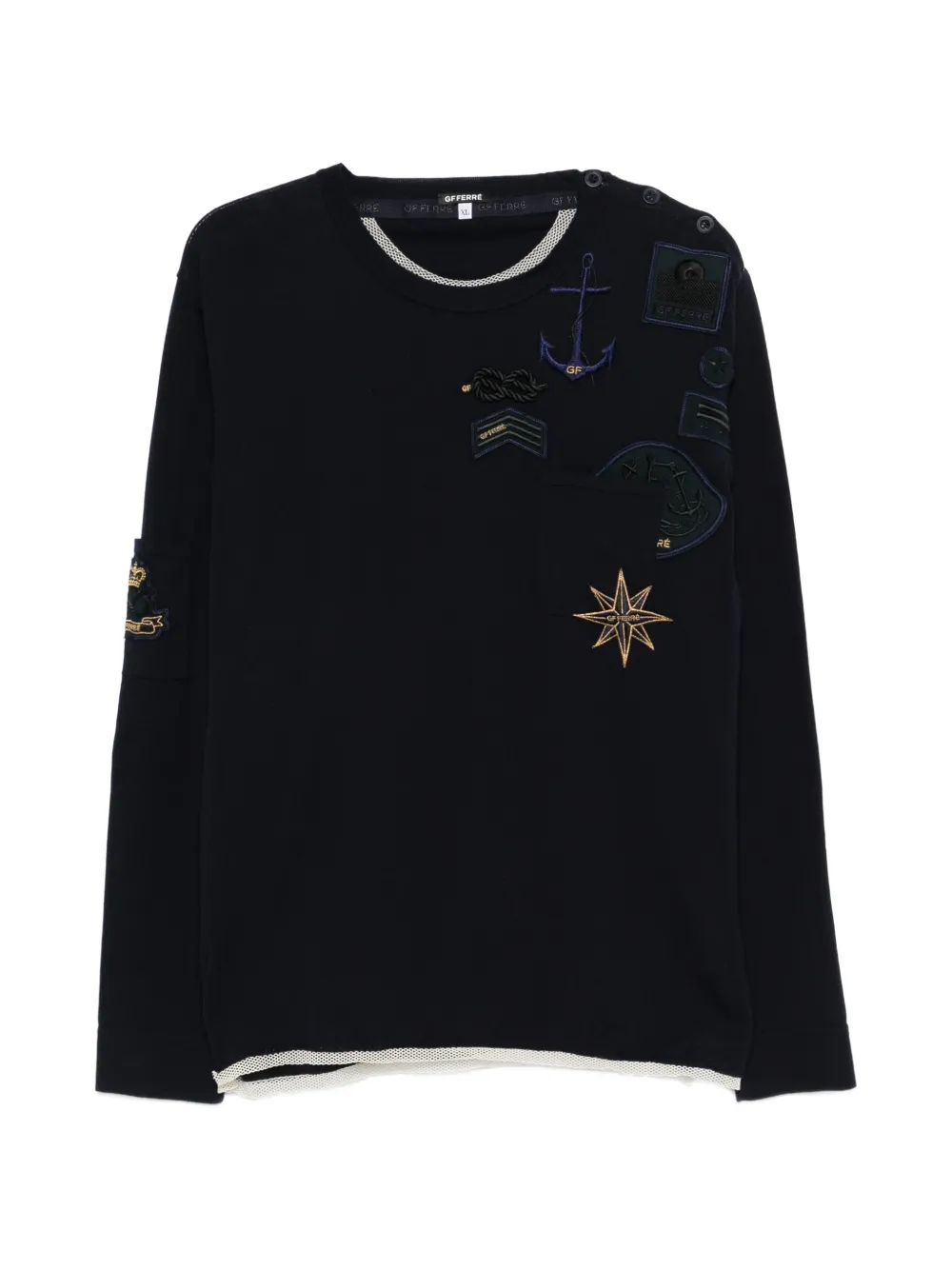 Gianfranco Ferré Pre-Owned Maglione con applicazione anni '80 - Blu