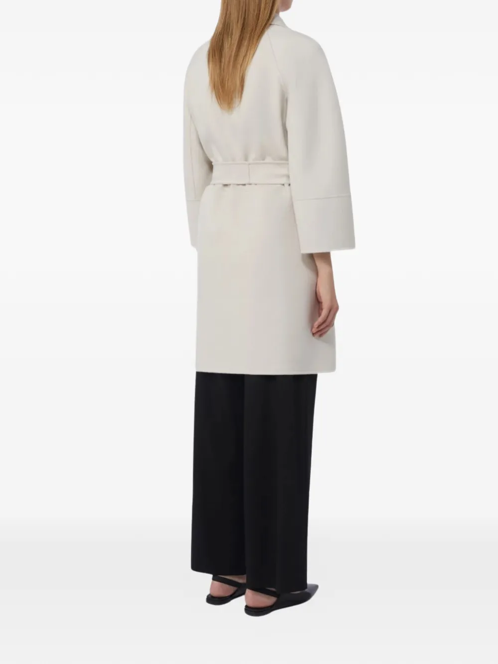 'S Max Mara Jas met ceintuur en kraag Beige