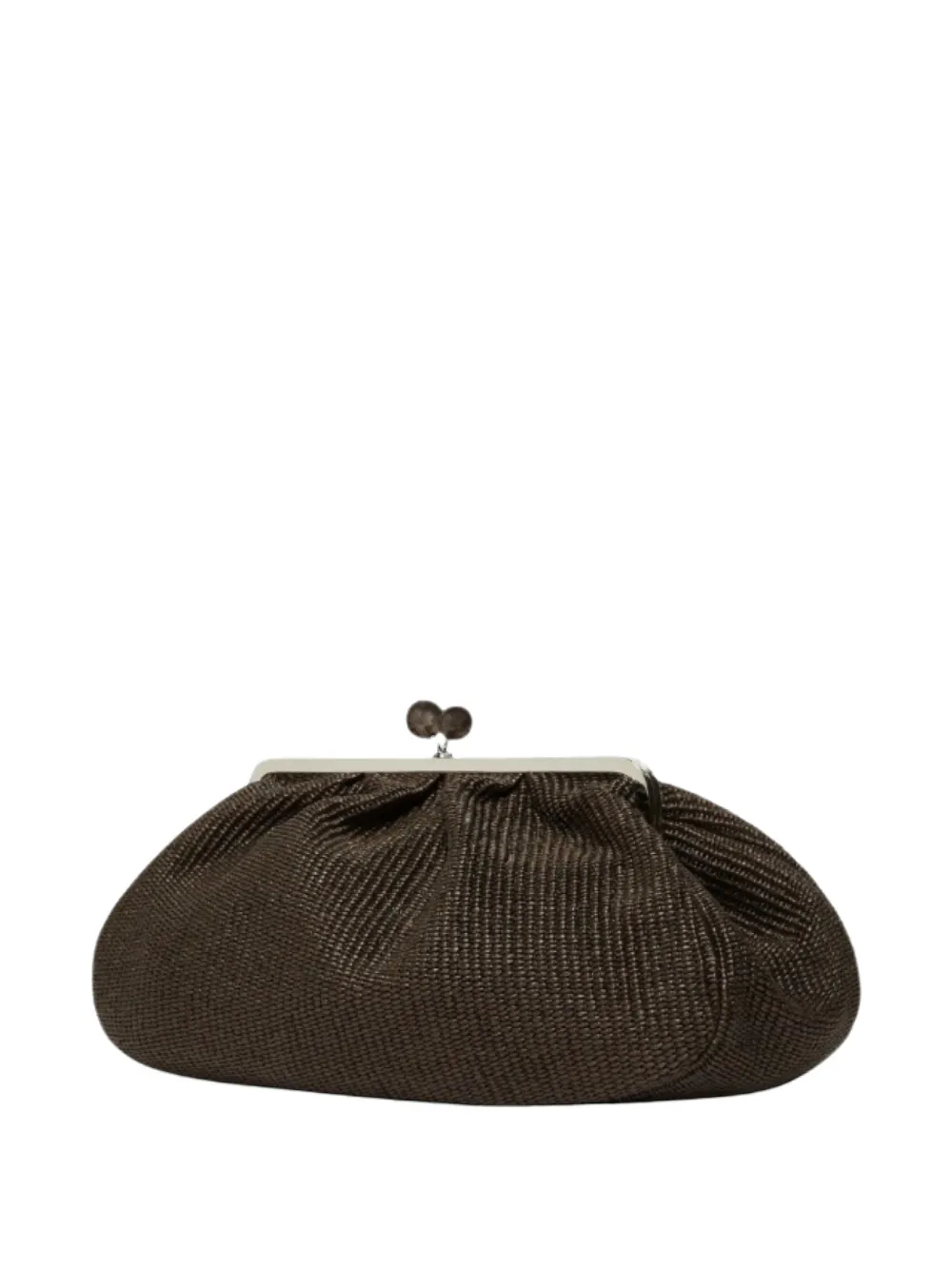  Weekend Max Mara Kiss Clasp Clutch Bag - Brown 