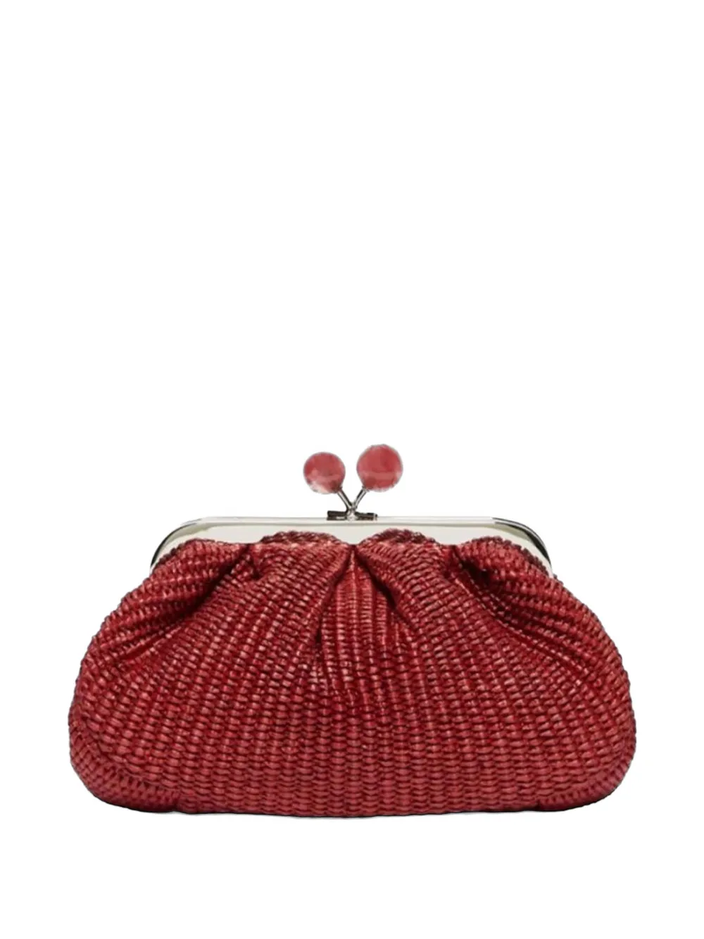  Weekend Max Mara Small Pasticcino Woven Raffia-effect Sphere Tote Bag - Pink 