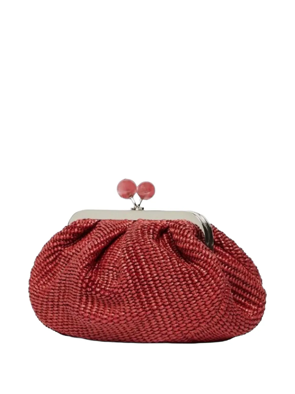  Weekend Max Mara Small Pasticcino Woven Raffia-effect Sphere Tote Bag - Pink 