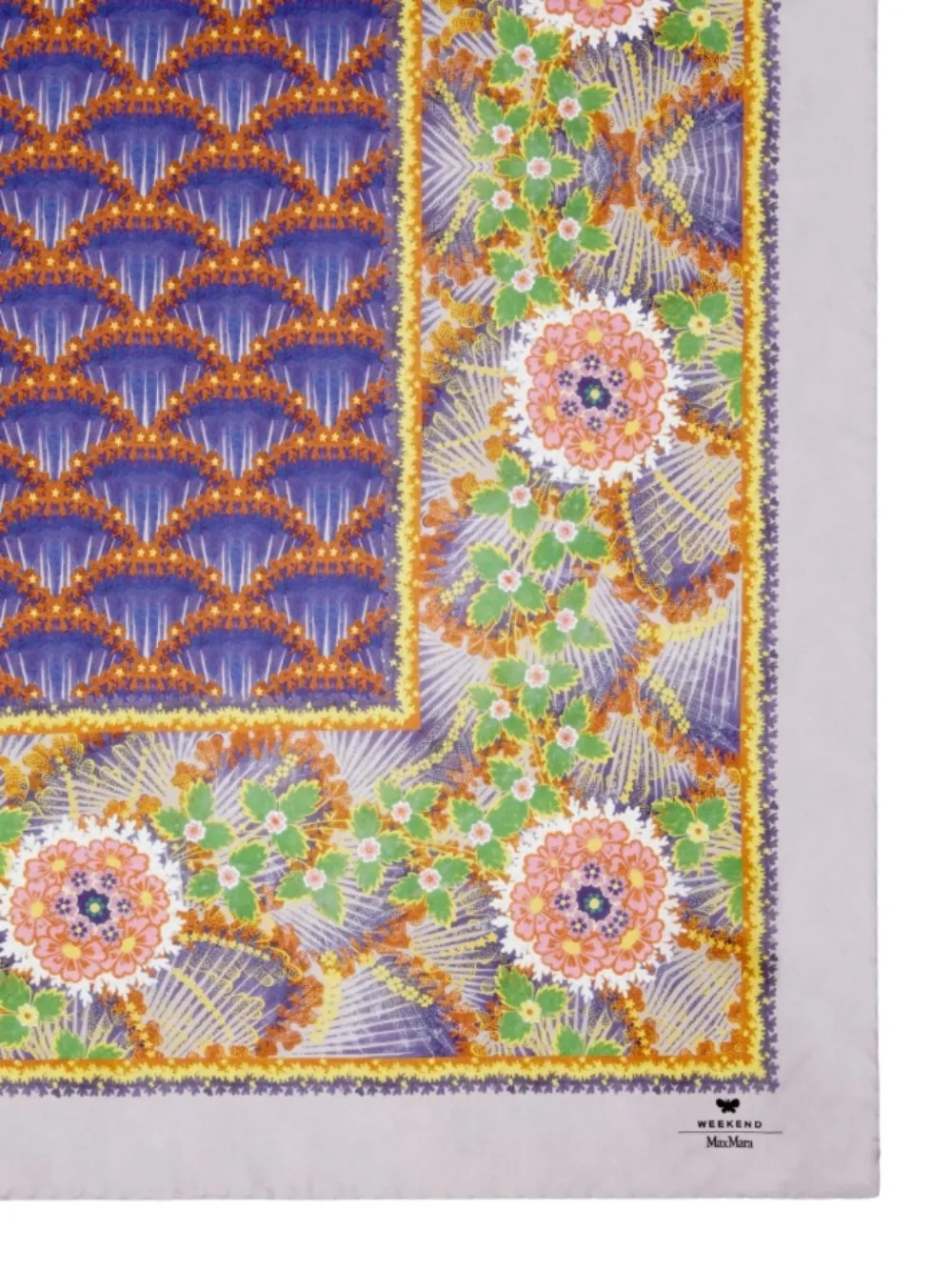  Weekend Max Mara Floral Patterned Scarf - Blue 