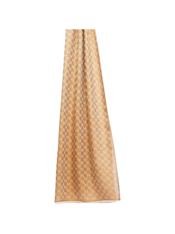 Max Mara Monogram Scarf in Brown