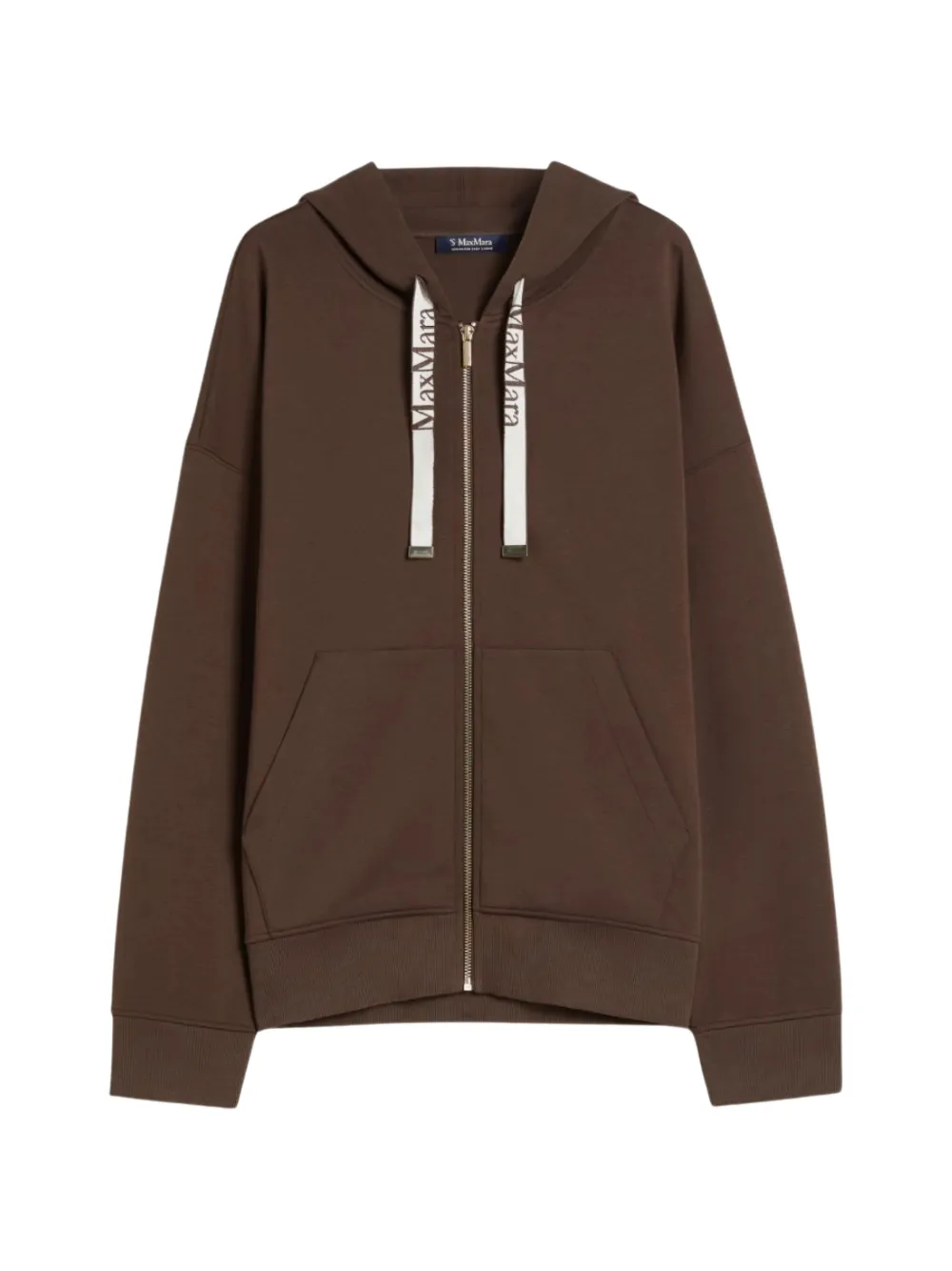 'S Max Mara hooded zip hoodie - Marrone