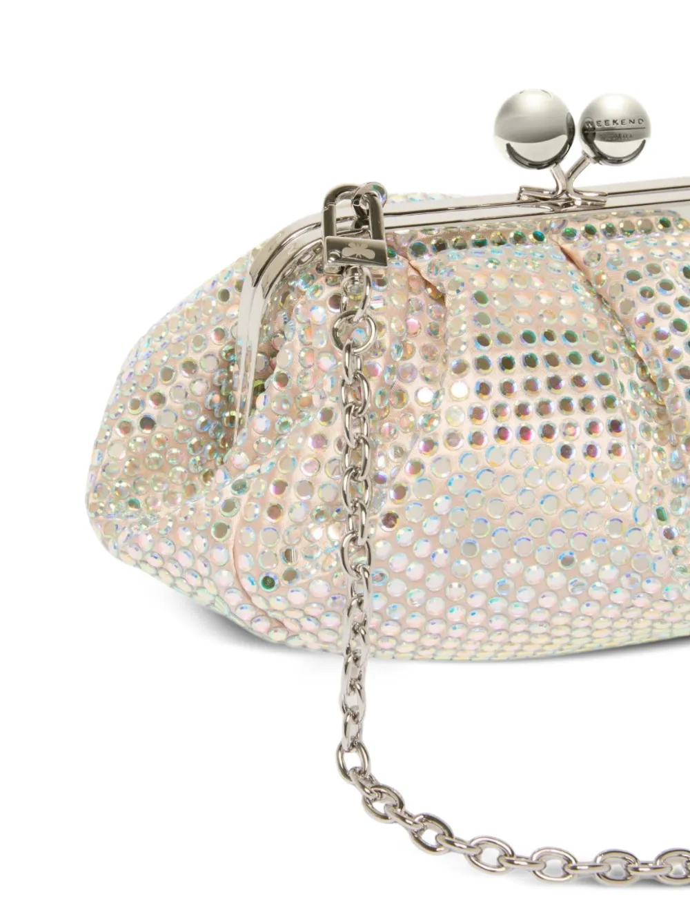  Weekend Max Mara Embellished Chain Clutch Bag - Pink 
