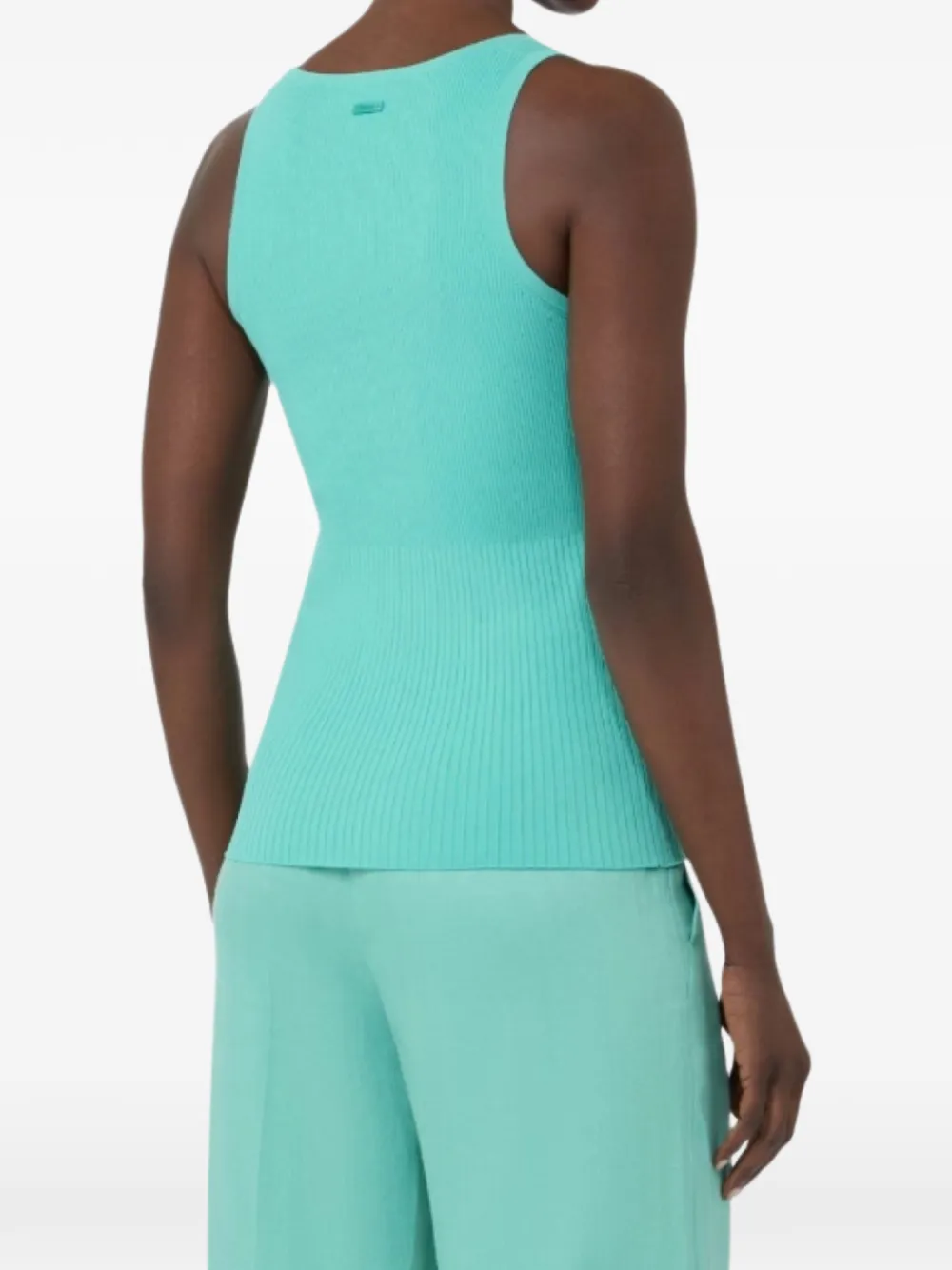  Max Mara Mxmghiro Ribbed Tank Top - Green 
