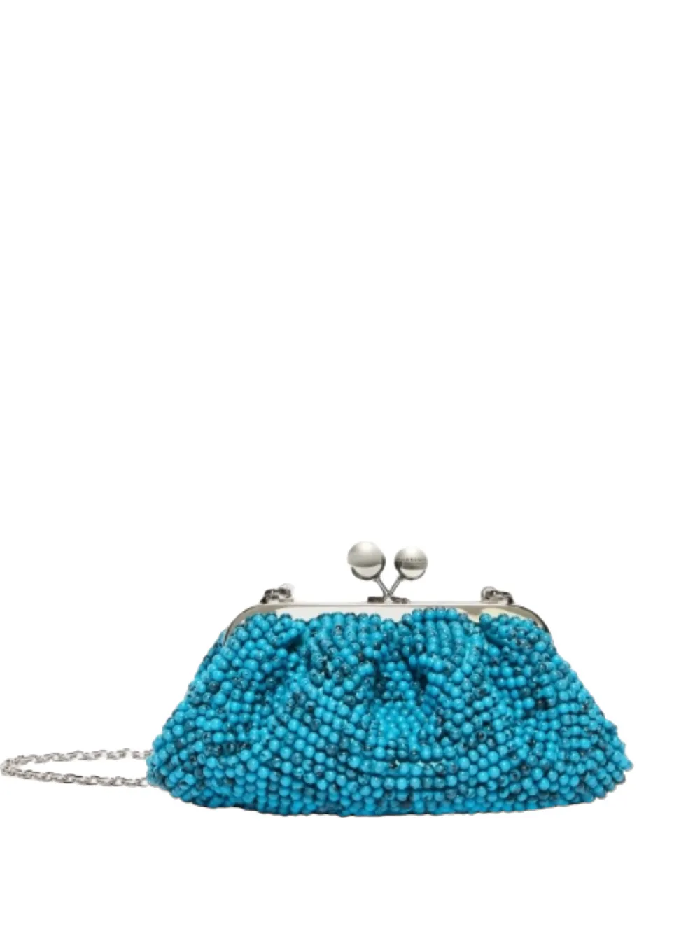 Weekend Max Mara small Pasticcino bead-embellished clutch bag - Blu