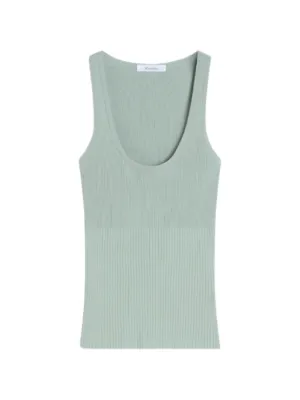 Maison Kitsuné Baby Fox Ribbed Tank Top | Grey | FARFETCH AO