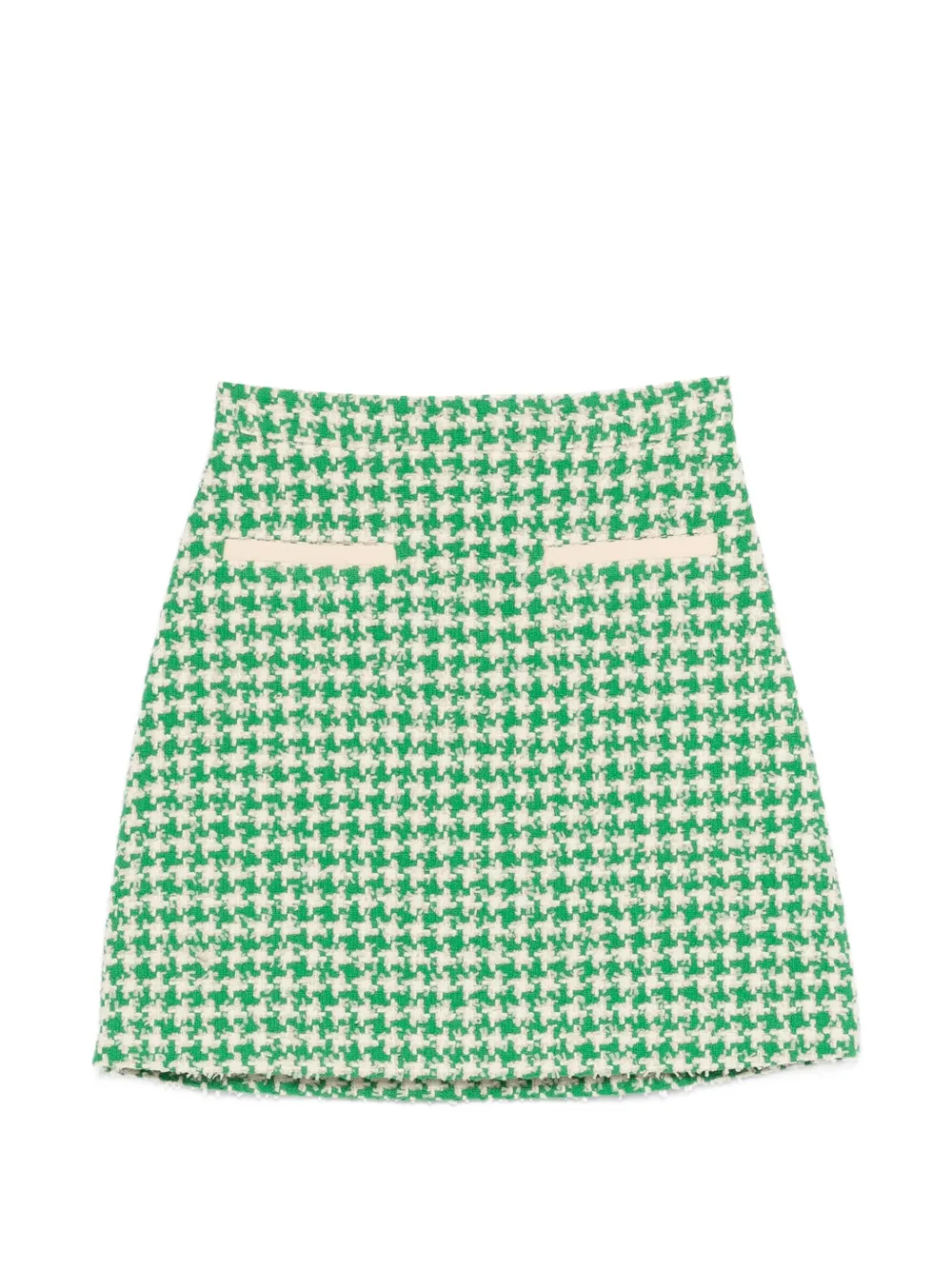 Valentino Garavani houndstooth mini skirt - Verde