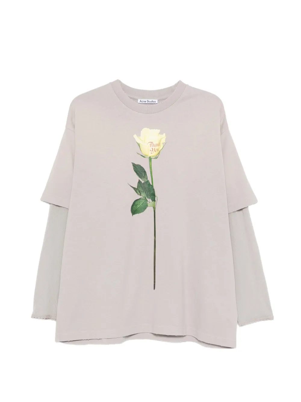 Acne Studios layred graphic t-shirt - Toni neutri