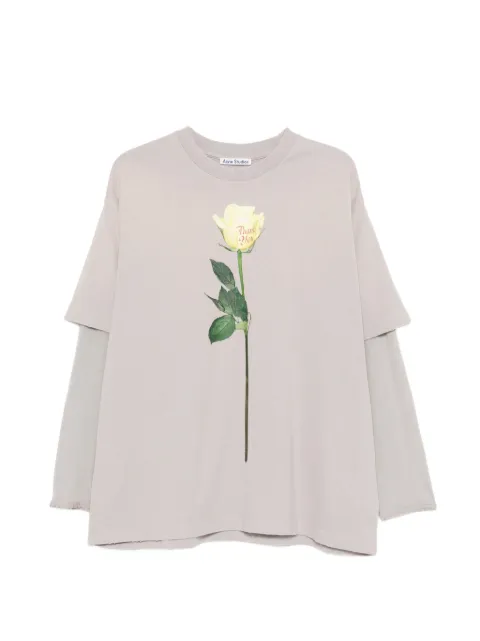 Acne Studios grafisk T-shirt med flere lag