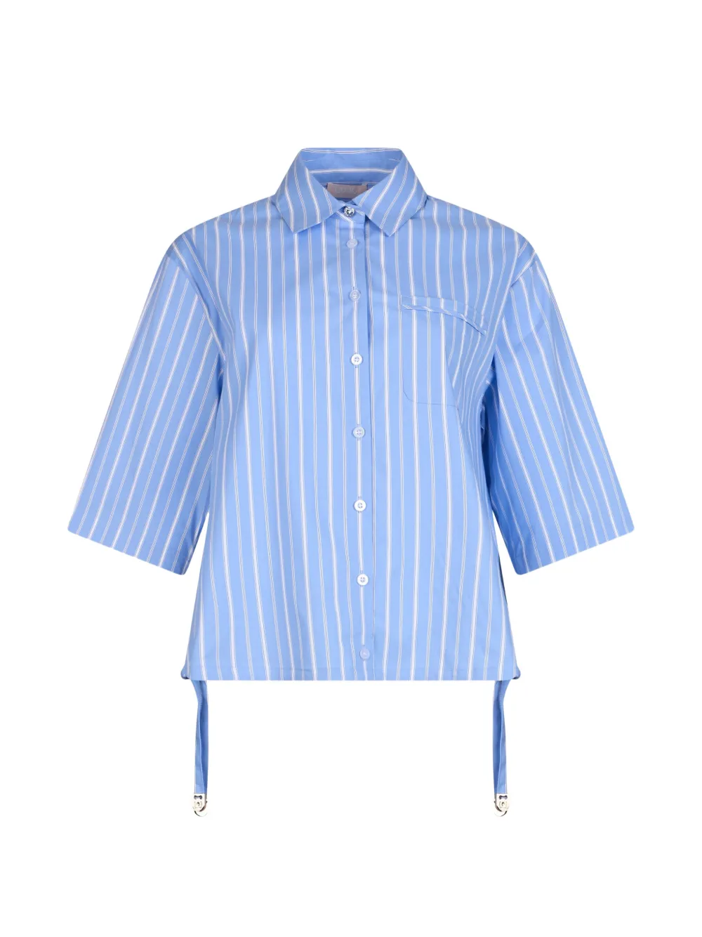 LIU JO striped chest-pocket shirt - Blu