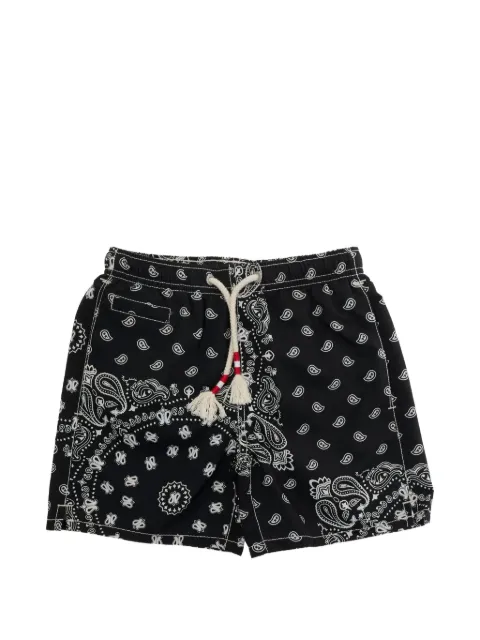 MC2 Saint Barth Kids shorts de playa con estampado de cachemira